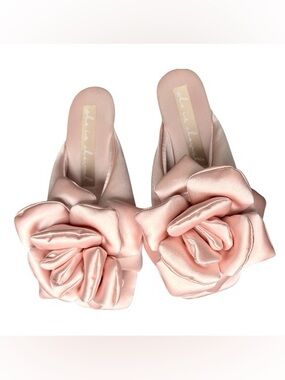 Hailey Paige She is Cheval Limited Issue Satin Slides, 10 Balletcore